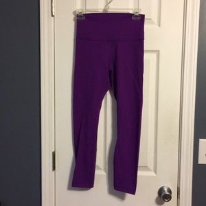 Lululemon purple yoga capris